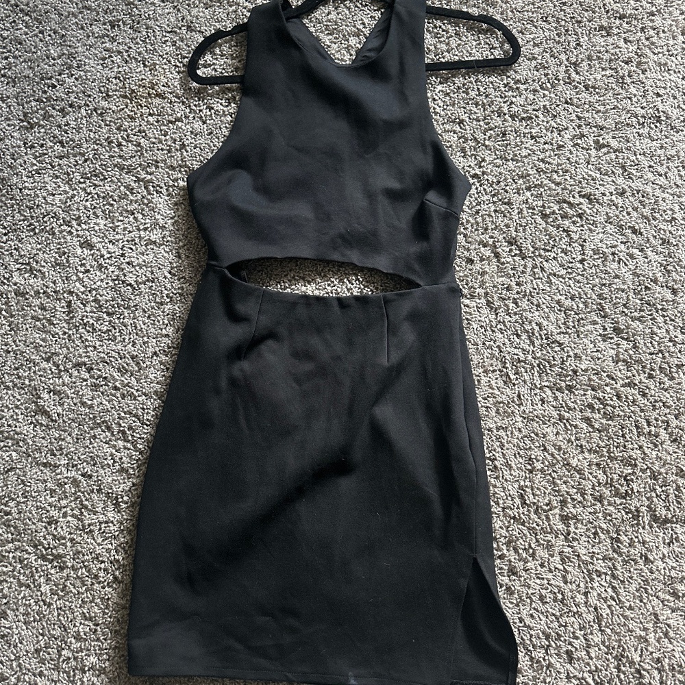 Sexy black cutout dress